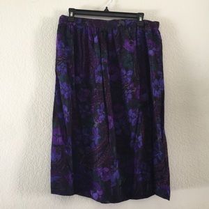 Vintage Floral Skirt-M/L